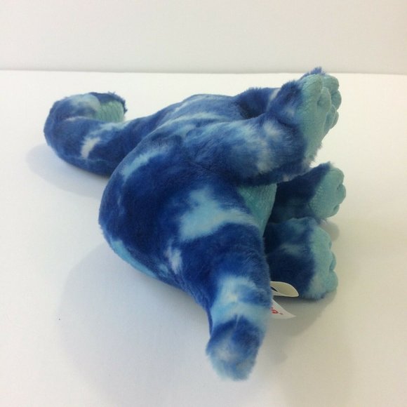 Aurora Dinosaur Brontosaurus Plush Long Neck Blue Tie Dye 15” Stuffed Animal Toy - Picture 7 of 12